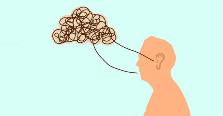 An illustration depicting negative thinking using a person's head with a string attached to it.