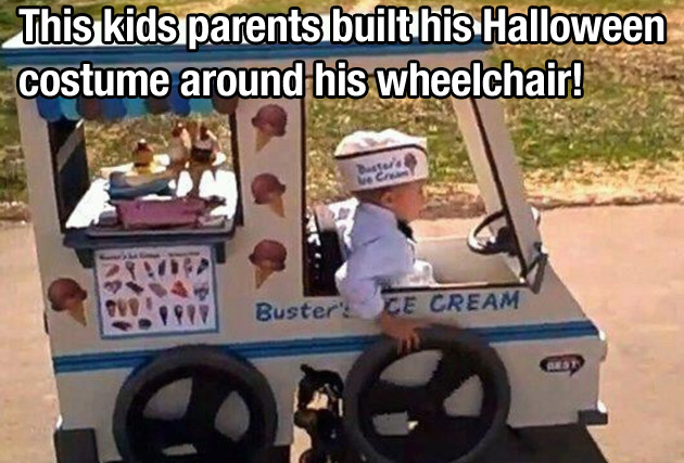 This child's parents built his Halloween costume around his wheelchair. Best parents ever?