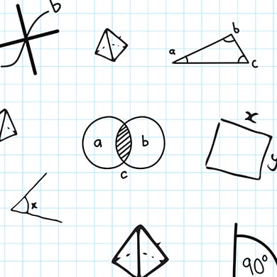 Hand drawn diagrams on notepad